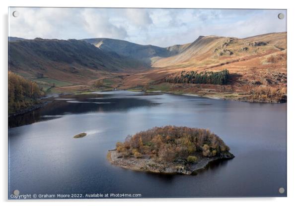 Haweswater and Riggindale Acrylic by Graham Moore