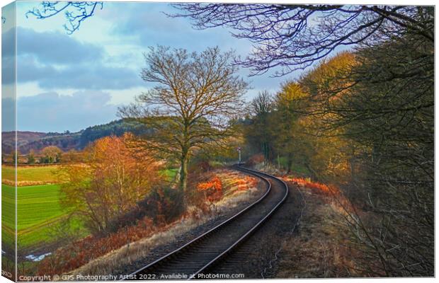 Vibrant Trainlines Canvas Print by GJS Photography Artist