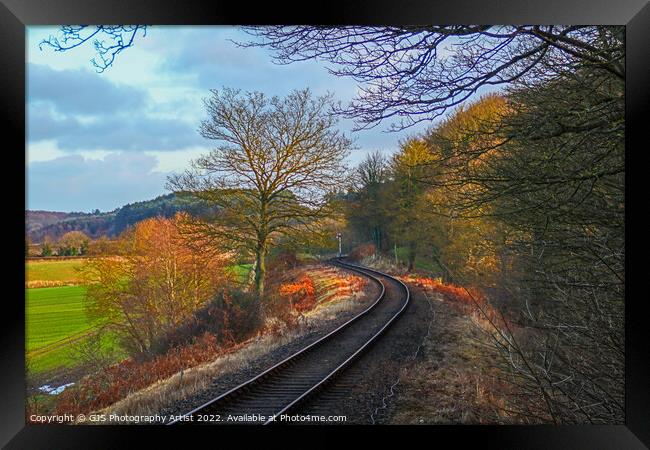 Vibrant Trainlines Framed Print by GJS Photography Artist