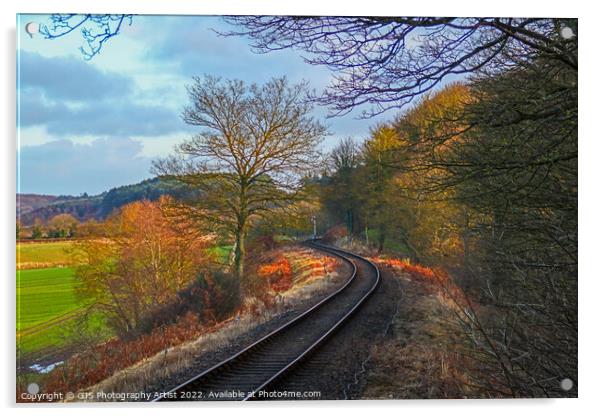 Vibrant Trainlines Acrylic by GJS Photography Artist