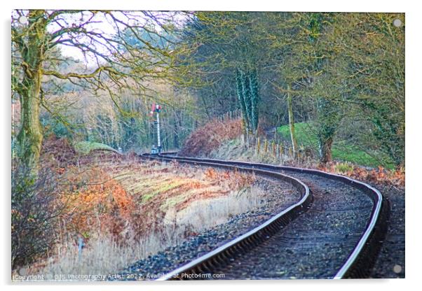 Train Track Snakeing Acrylic by GJS Photography Artist