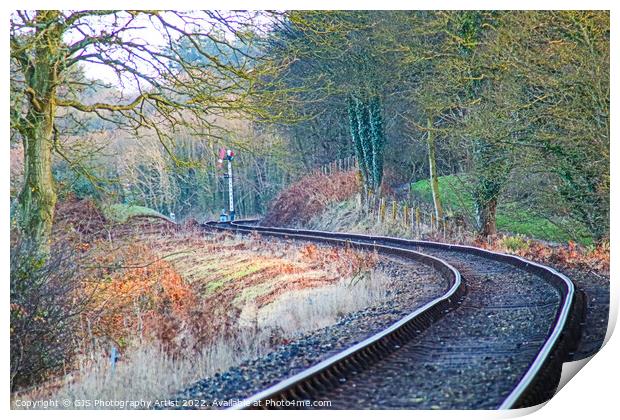 Train Track Snakeing Print by GJS Photography Artist
