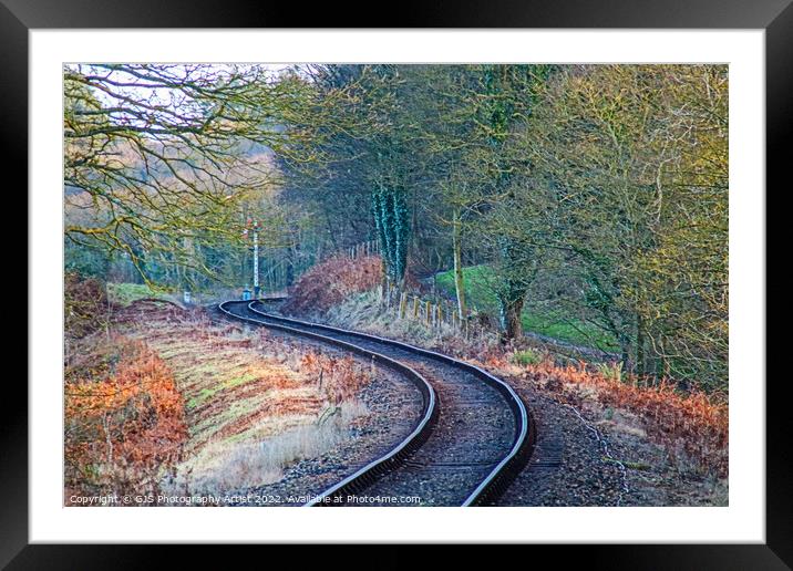 Closeup of Twisting Tracks Framed Mounted Print by GJS Photography Artist