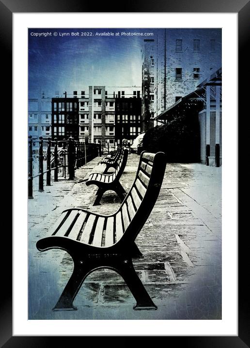 Row of Benches Framed Mounted Print by Lynn Bolt
