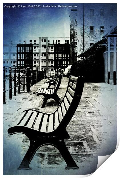 Row of Benches Print by Lynn Bolt