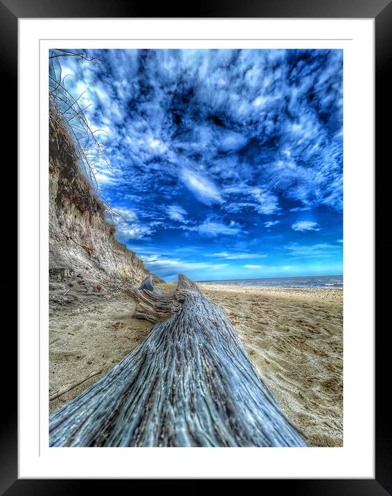 Cove Hithe Driftwood Beach Framed Mounted Print by johnny weaver