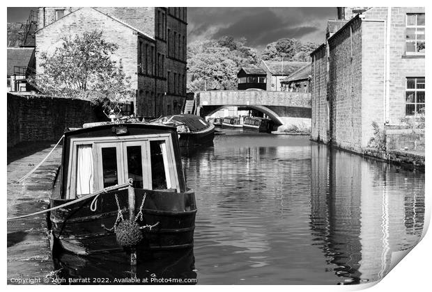 Canal and Belmont Bridge, Skipton Print by John Barratt
