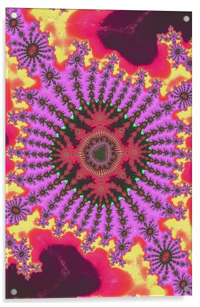 Trippy Daisies Acrylic by Vickie Fiveash