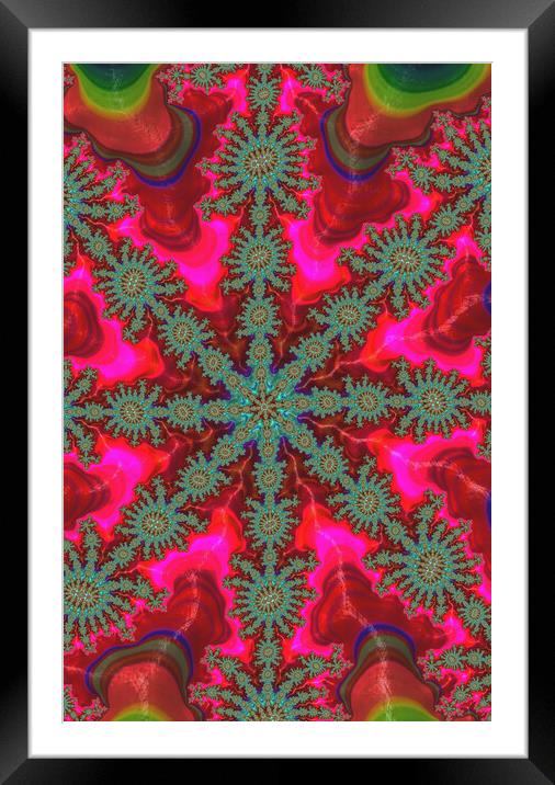 Psychedelic Star Framed Mounted Print by Vickie Fiveash