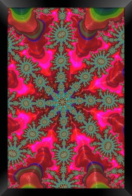 Psychedelic Star Framed Print by Vickie Fiveash