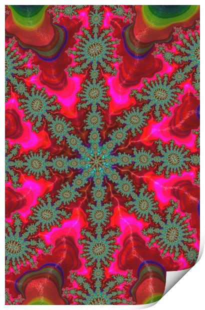 Psychedelic Star Print by Vickie Fiveash