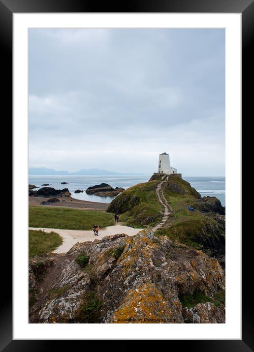 Twr Mawr lighthouse Framed Mounted Print by Christopher Keeley