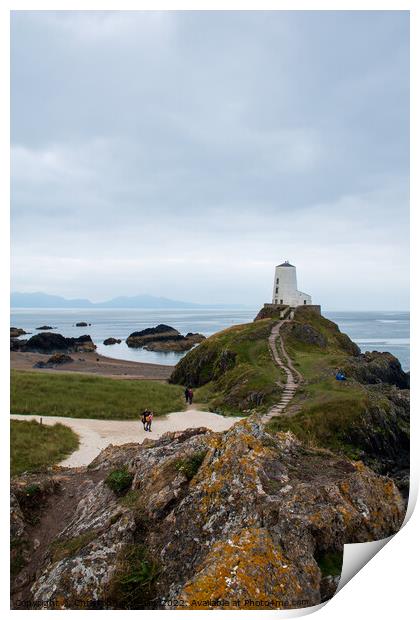 Twr Mawr lighthouse Print by Christopher Keeley