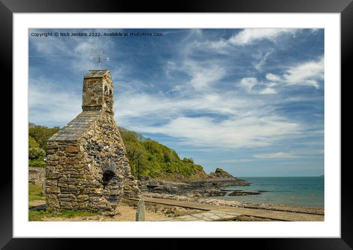 Remains of Cwm yr Eglwys Church Pembrokeshire Framed Mounted Print by Nick Jenkins