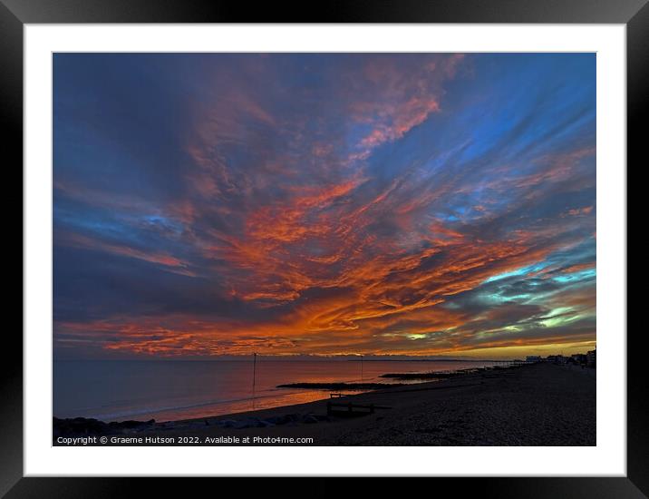 Seaside Sunset Framed Mounted Print by Graeme Hutson