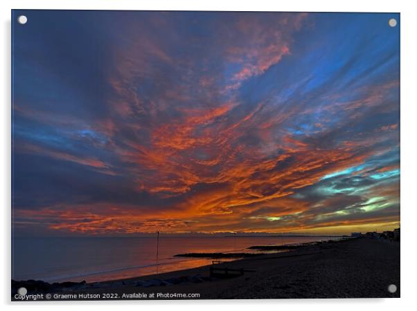 Seaside Sunset Acrylic by Graeme Hutson