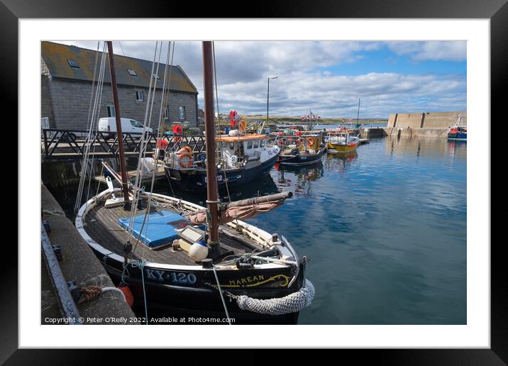 Whitehills Harbour, Aberdeenshire Framed Mounted Print by Peter O'Reilly