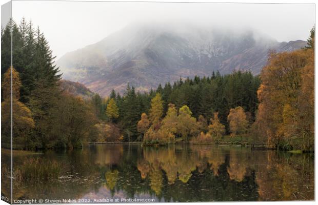 Autumns Splendor at Glencoe Lochan Canvas Print by Steven Nokes