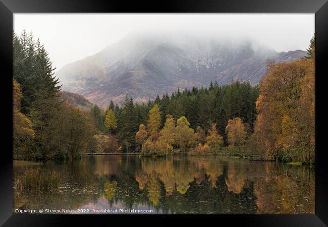 Autumns Splendor at Glencoe Lochan Framed Print by Steven Nokes
