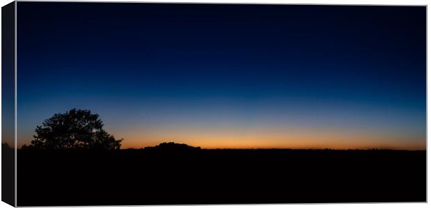 Sunset over Cropwell Bishop Canvas Print by David McGeachie
