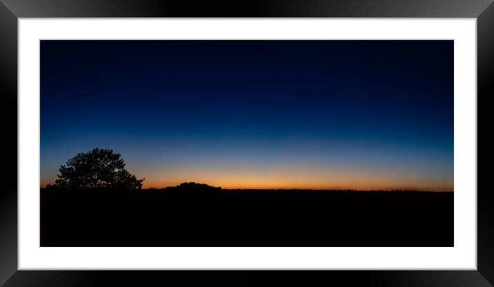 Sunset over Cropwell Bishop Framed Mounted Print by David McGeachie