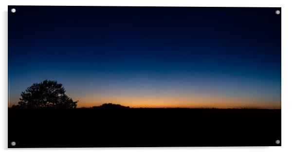 Sunset over Cropwell Bishop Acrylic by David McGeachie