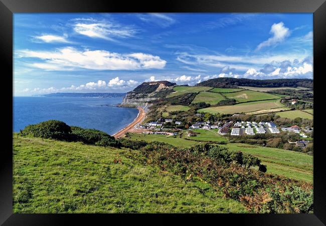 Seatown and Golden Cap Dorset Framed Print by austin APPLEBY