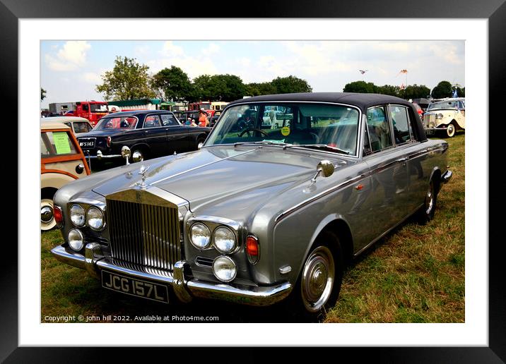 Classic Rolls Royce silver shadow II. Framed Mounted Print by john hill