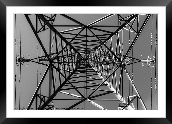 Towering Giants of Electricity Framed Mounted Print by David McGeachie