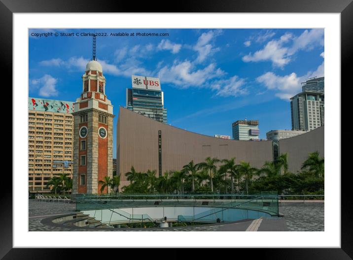 Clock Tower Framed Mounted Print by Stuart C Clarke