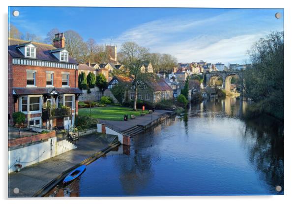 River Nidd at Knaresborough  Acrylic by Darren Galpin