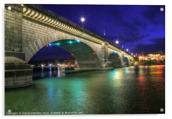 London Bridge Acrylic by Donna Kennedy