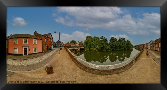360 panorama of Quayside in the Norwich Framed Print by Chris Yaxley