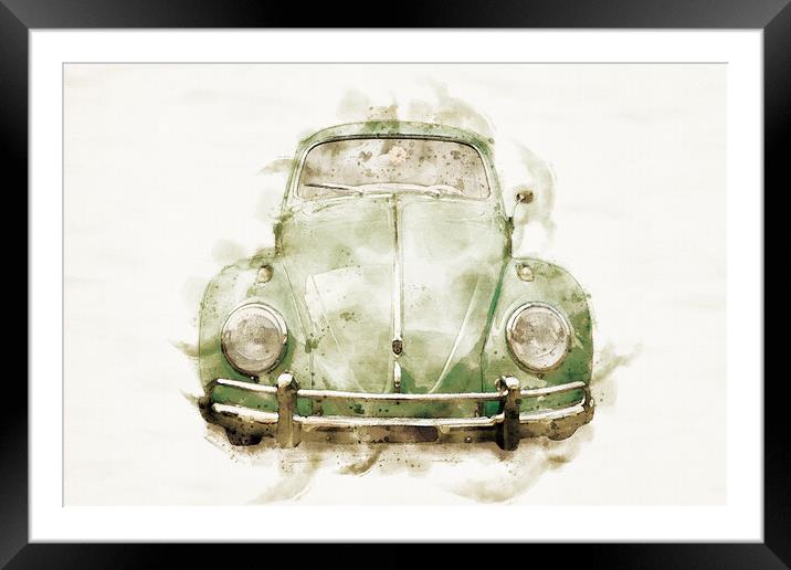 beetle Framed Mounted Print by Guido Parmiggiani