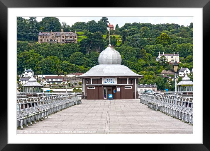 Bangor Pier and Tearooms, Framed Mounted Print by Kevin Hellon