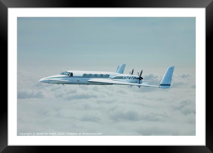 Beechcraft 2000A Starship Framed Mounted Print by Steve de Roeck