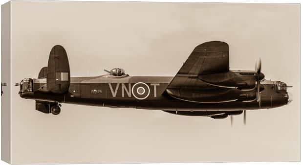 Closeup of the Lancaster bomber Canvas Print by Jason Wells