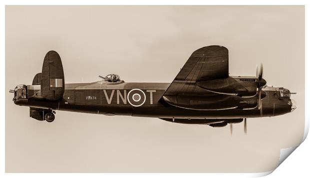 Closeup of the Lancaster bomber Print by Jason Wells