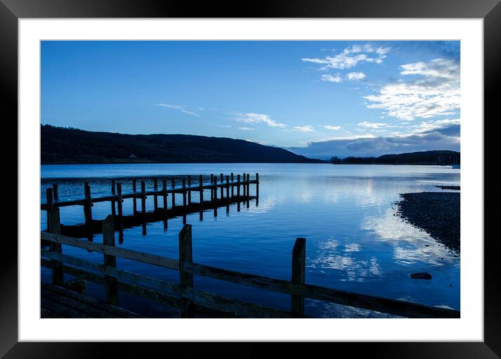 Coniston Jetty Framed Mounted Print by david rodgers