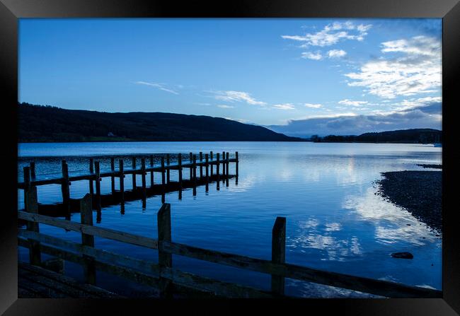 Coniston Jetty Framed Print by david rodgers