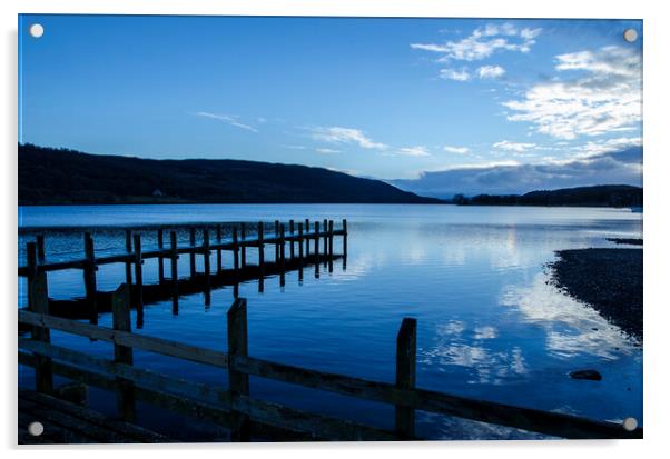 Coniston Jetty Acrylic by david rodgers