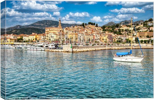 Serenity on the Riviera Canvas Print by Roger Mechan