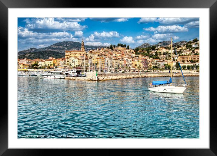 Serenity on the Riviera Framed Mounted Print by Roger Mechan