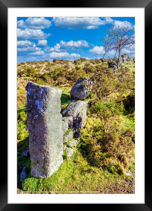 Windworn walls amidst Dartmoor's wilderness Framed Mounted Print by Roger Mechan