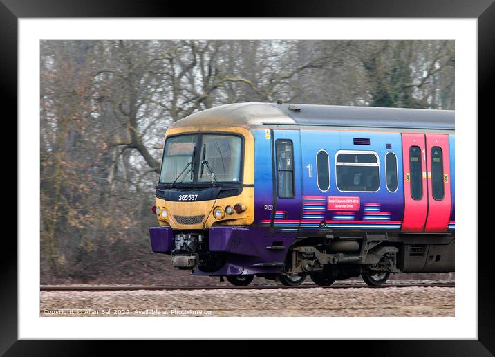 Colourful passenger train Framed Mounted Print by Allan Bell