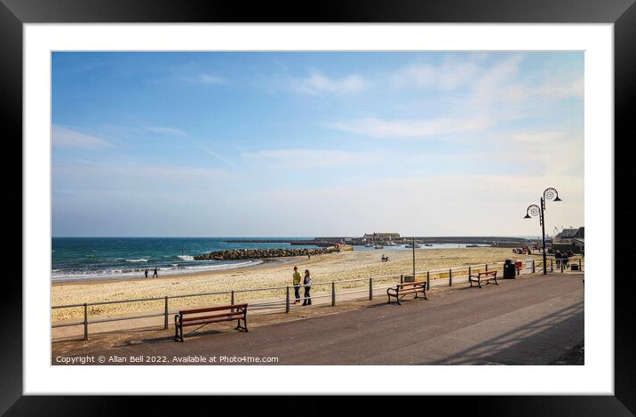 Lyme Regis seafront Framed Mounted Print by Allan Bell