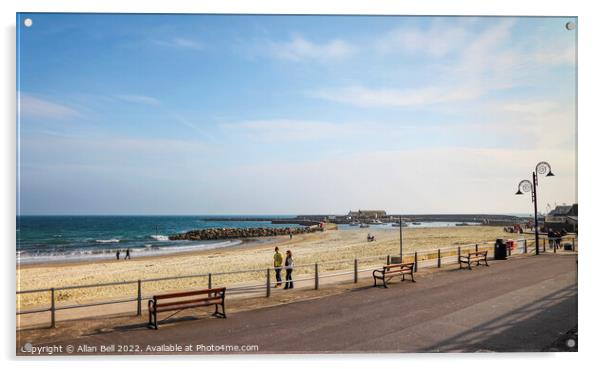 Lyme Regis seafront Acrylic by Allan Bell