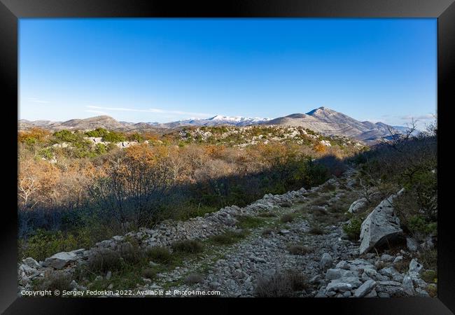 Sunny winter day in Balkanian mountains. Croatia. Framed Print by Sergey Fedoskin