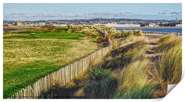 Golf Behind The Dunes Print by Peter F Hunt