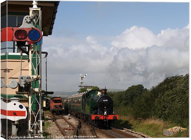 Approaching the Signal Box Canvas Print by Mike Streeter